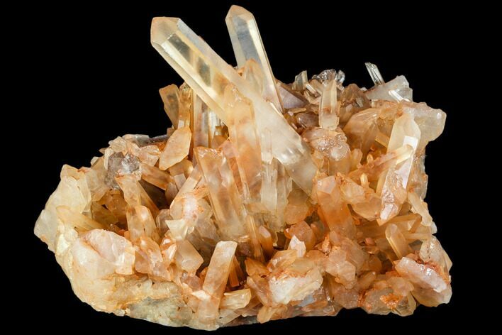 Tangerine Quartz Crystal Cluster - Madagascar #107078